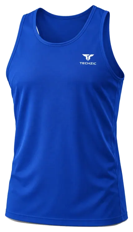 TECHZIC Classic Track Singlet in Royal