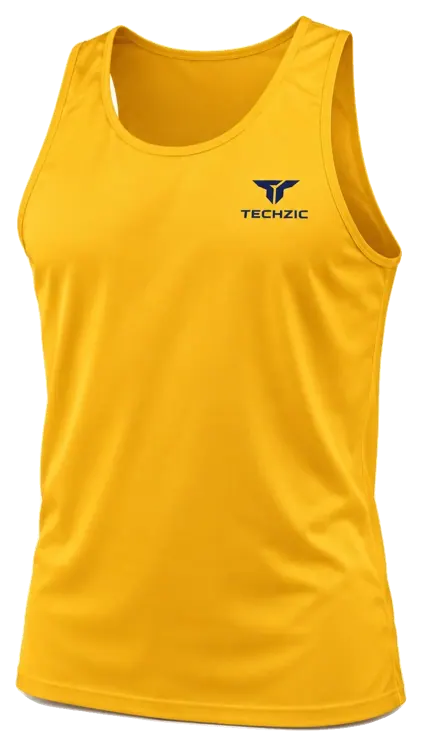TECHZIC Classic Track Singlet in Gold