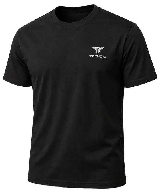 TECHZIC Classic Crew Tee in Black