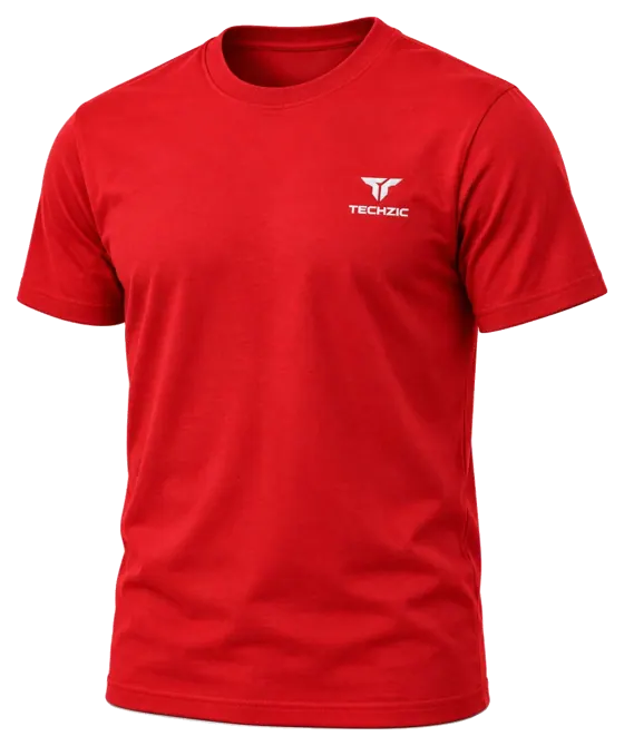 TECHZIC Classic Crew Tee in Red