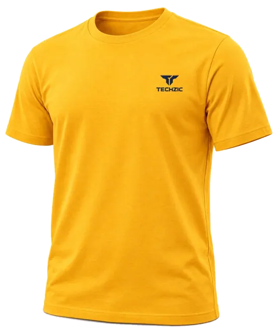 TECHZIC Classic Crew Tee in Gold