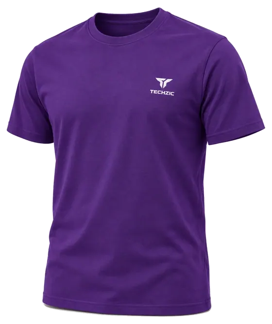 TECHZIC Classic Crew Tee in Violet