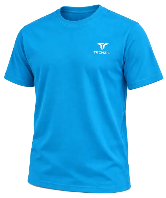 TECHZIC Classic Crew Tee in Pro Blue