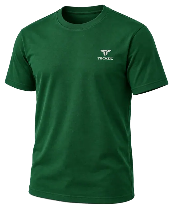TECHZIC Classic Crew Tee in Dark Green