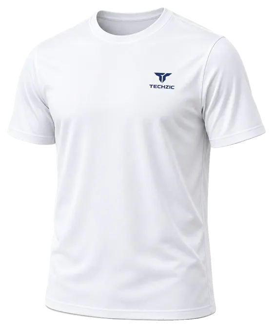 TECHZIC Performance Crew Tee - White