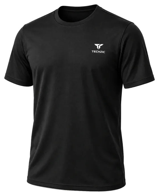 TECHZIC Performance Crew Tee in Black