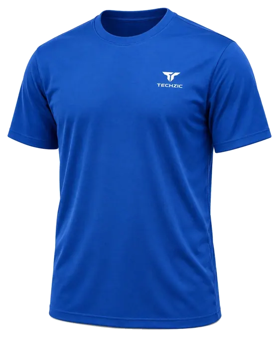 TECHZIC Performance Crew Tee in Royal Blue