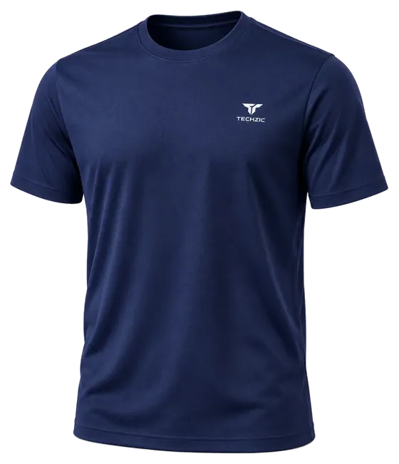 TECHZIC Performance Crew Tee in Navy