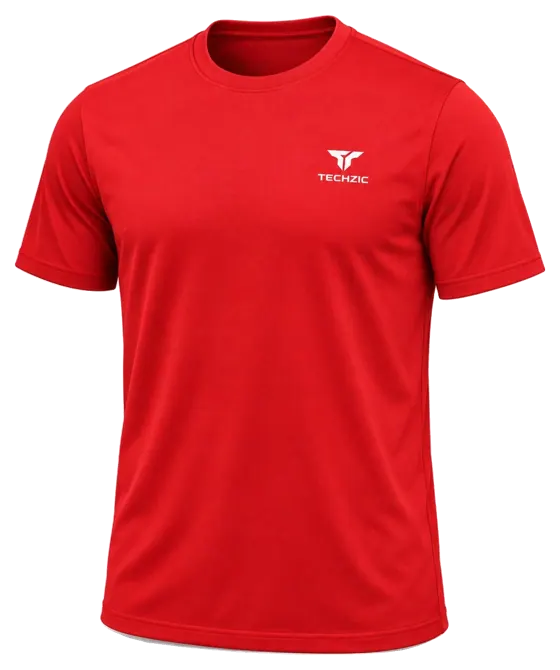 TECHZIC Performance Crew Tee in Red