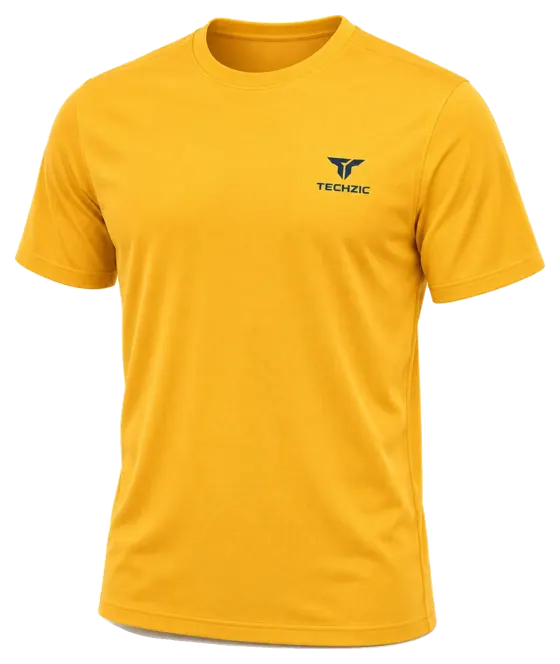 TECHZIC Performance Crew Tee in Gold