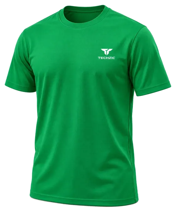 TECHZIC Performance Crew Tee in Kelly Green