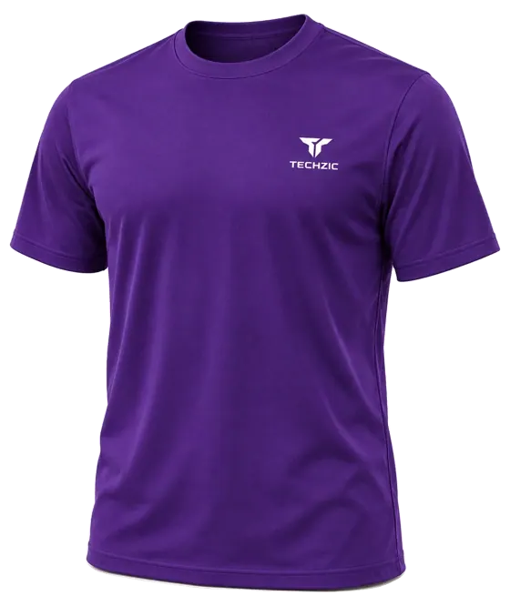 TECHZIC Performance Crew Tee in Purple