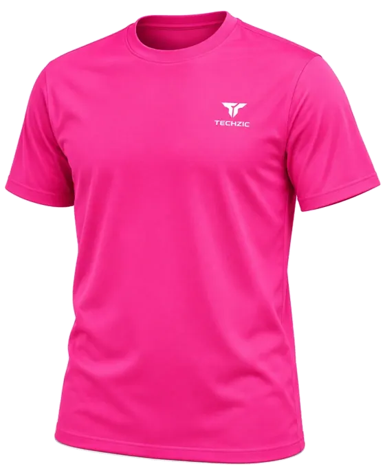 TECHZIC Performance Crew Tee in Pink