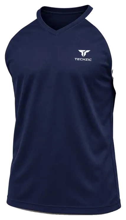 TECHZIC Contrast Raglan Performance Tee in Navy / White