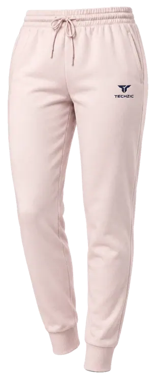 TECHZIC Women's Tapered Cuff Joggers in Blush