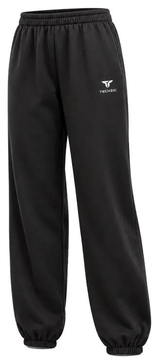 TECHZIC Women's Relaxed Gathered-Hem Pants - Black