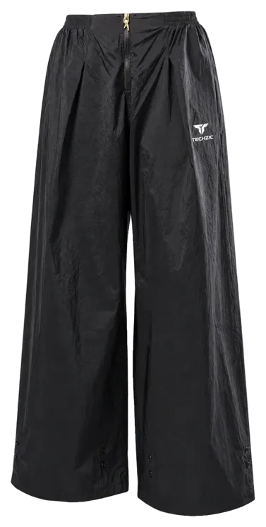 TECHZIC Women's Wide-Leg Zip-Waist Pants - Black