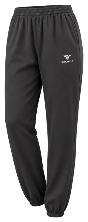 TECHZIC Women's Tapered Elastic-Hem Pants - Charcoal