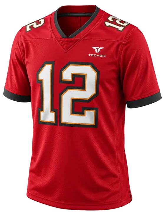 TECHZIC Contrast-Trim Football Jersey