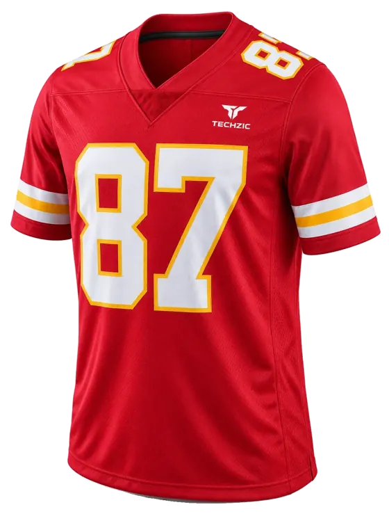 TECHZIC Gold-Stripe Football Jersey