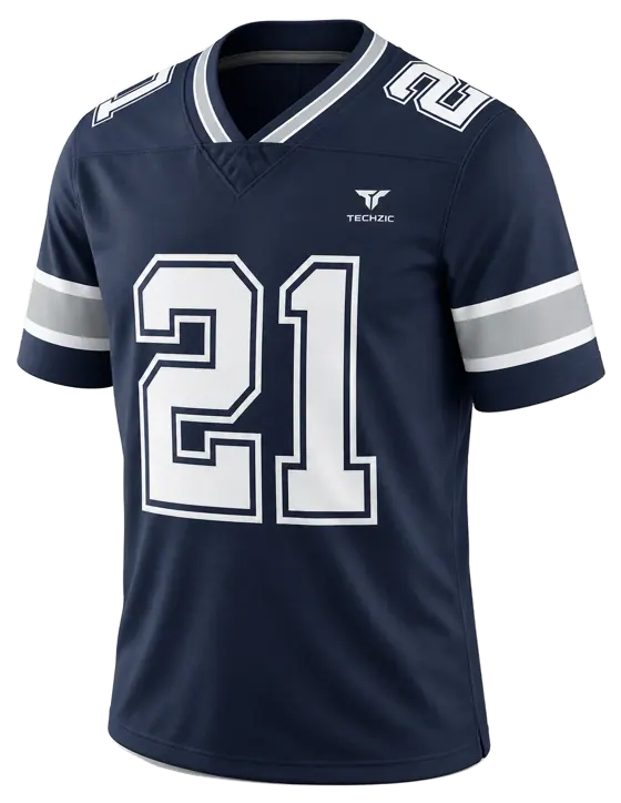 TECHZIC Silver-Trim Football Jersey