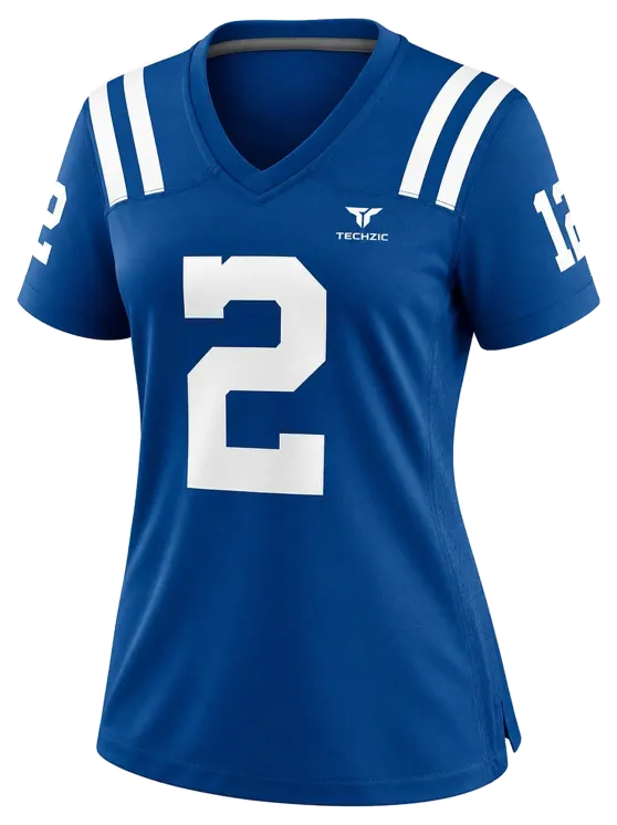 TECHZIC Women's Shoulder-Stripe Football Jersey