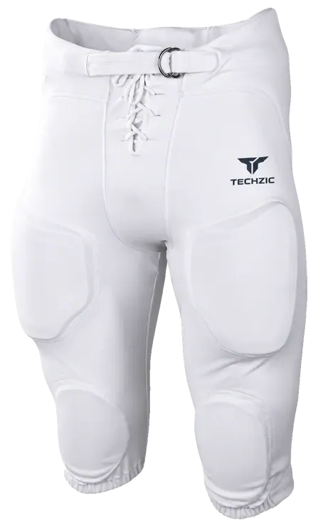 TECHZIC Lace-Waist Padded Football Pants in White