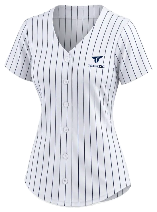 TECHZIC Women's Pinstripe Baseball Jersey