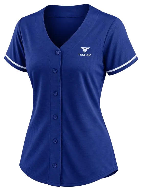 TECHZIC Women's Twin-Stripe Baseball Jersey