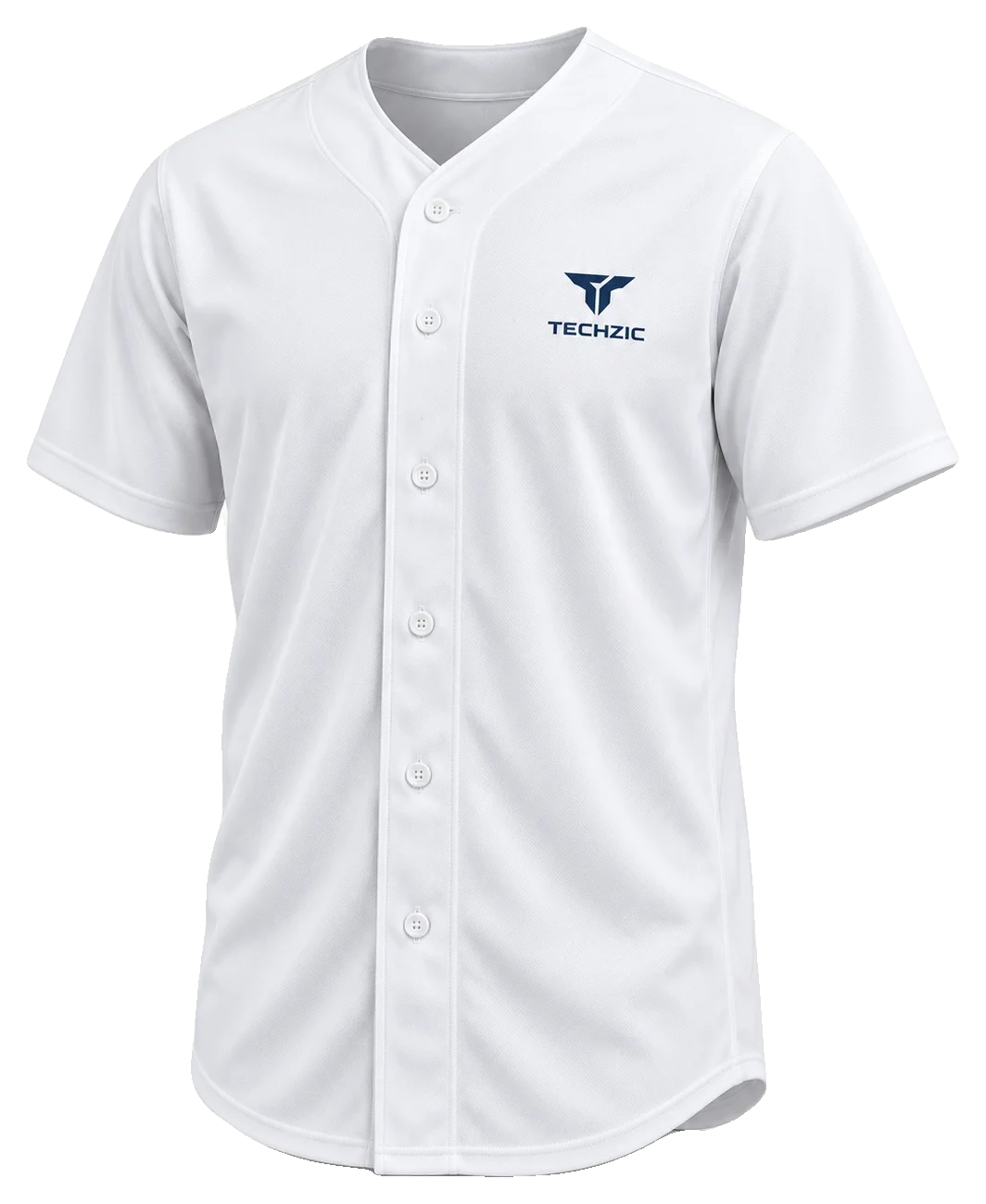 TECHZIC Classic Full-Button Baseball Jersey - Baseball Jerseys by TECHZIC