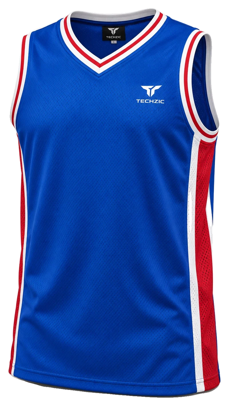 TECHZIC Pro Court Basketball Jersey — Royal - Basketball Jerseys by TECHZIC