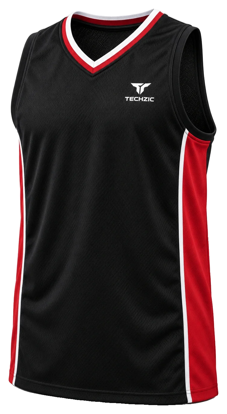TECHZIC Pro Wrap-Neck Panel Basketball Jersey - Basketball Jerseys by TECHZIC