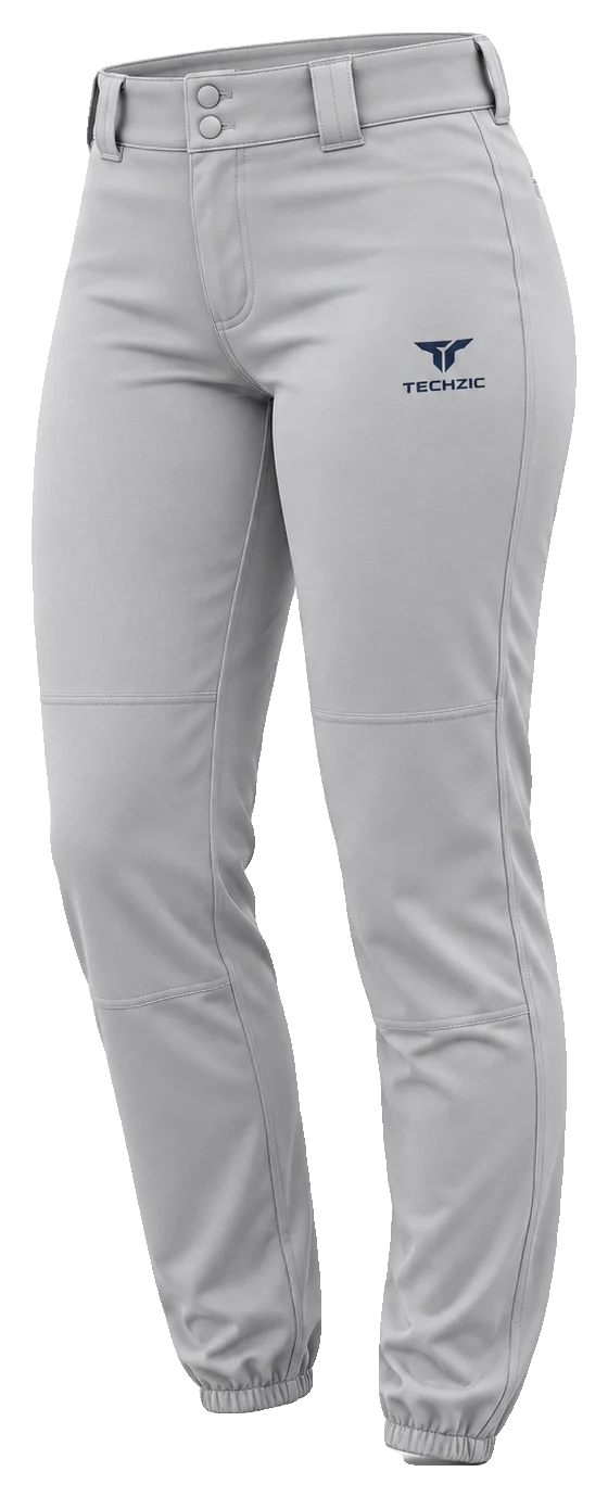 TECHZIC Ladies Elastic-Hem Baseball Pants - Baseball Pants by TECHZIC