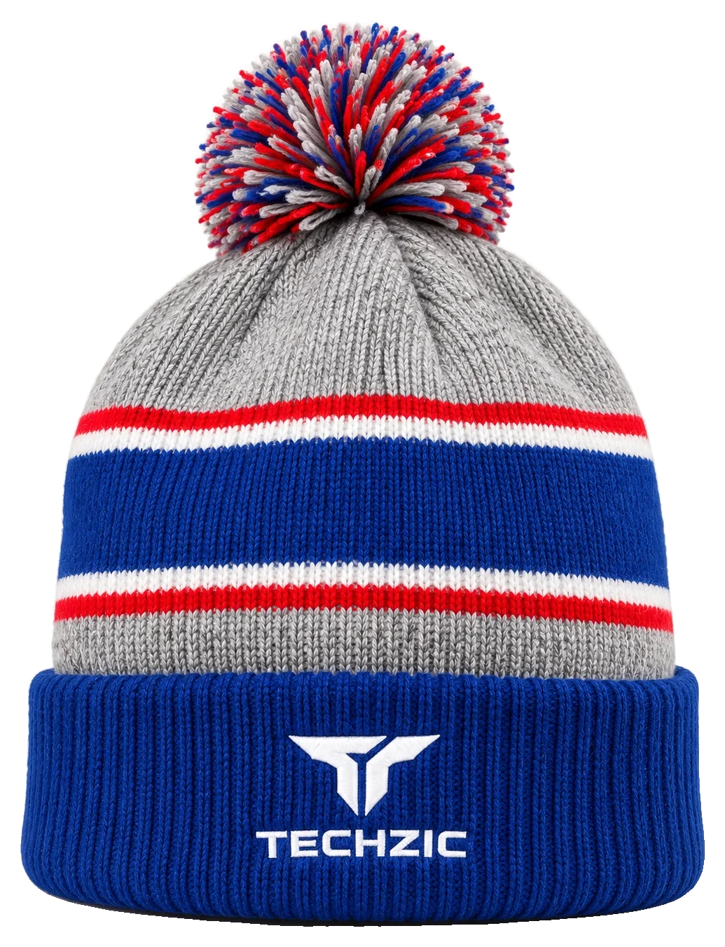 TECHZIC Custom Knit Pom Beanie 2401 - Custom Knit Beanies by TECHZIC