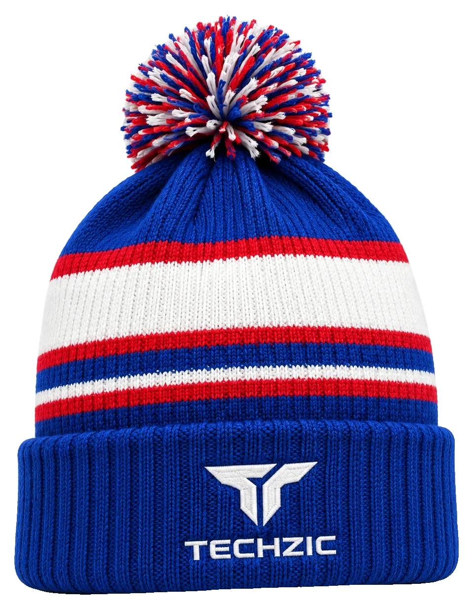 TECHZIC Custom Knit Pom Beanie 2404 - Custom Knit Beanies by TECHZIC