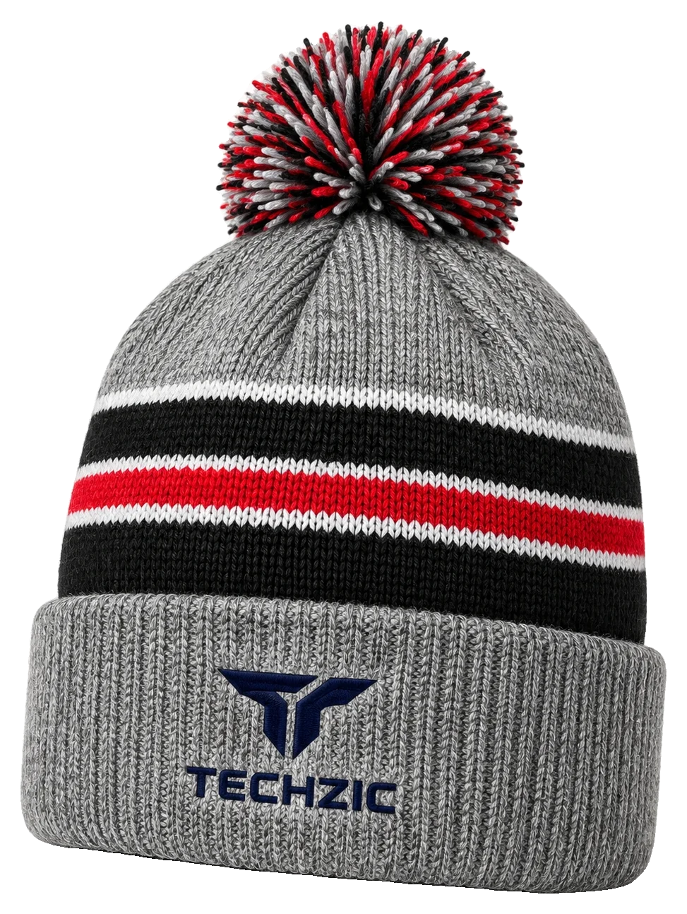 TECHZIC Custom Knit Pom Beanie 2405 - Custom Knit Beanies by TECHZIC