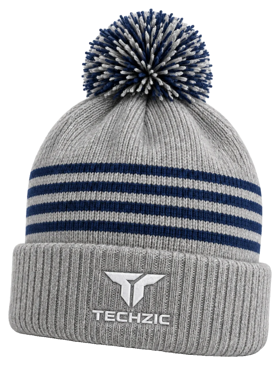 TECHZIC Custom Knit Pom Beanie 2408 - Custom Knit Beanies by TECHZIC