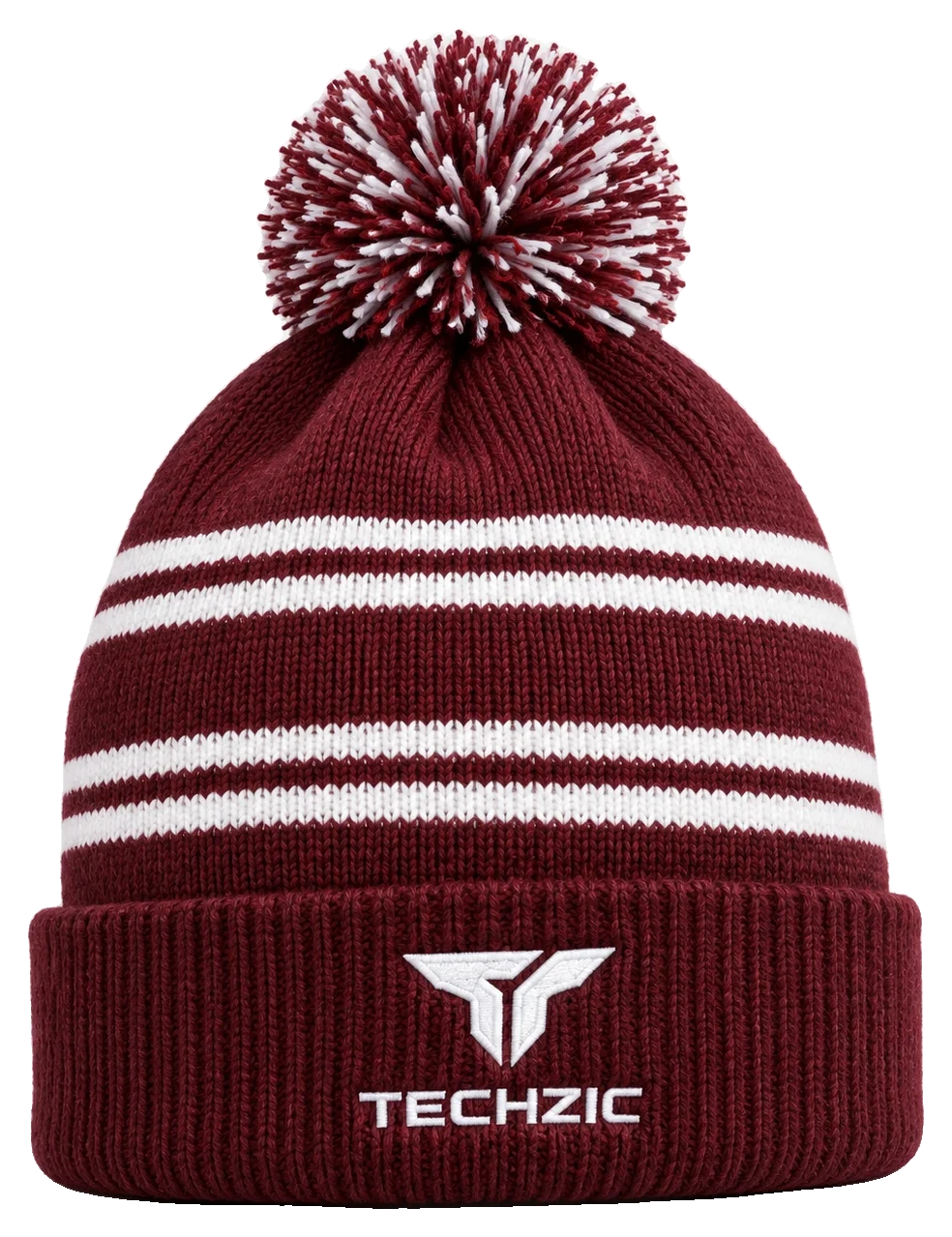 TECHZIC Custom Knit Pom Beanie 2410 - Custom Knit Beanies by TECHZIC