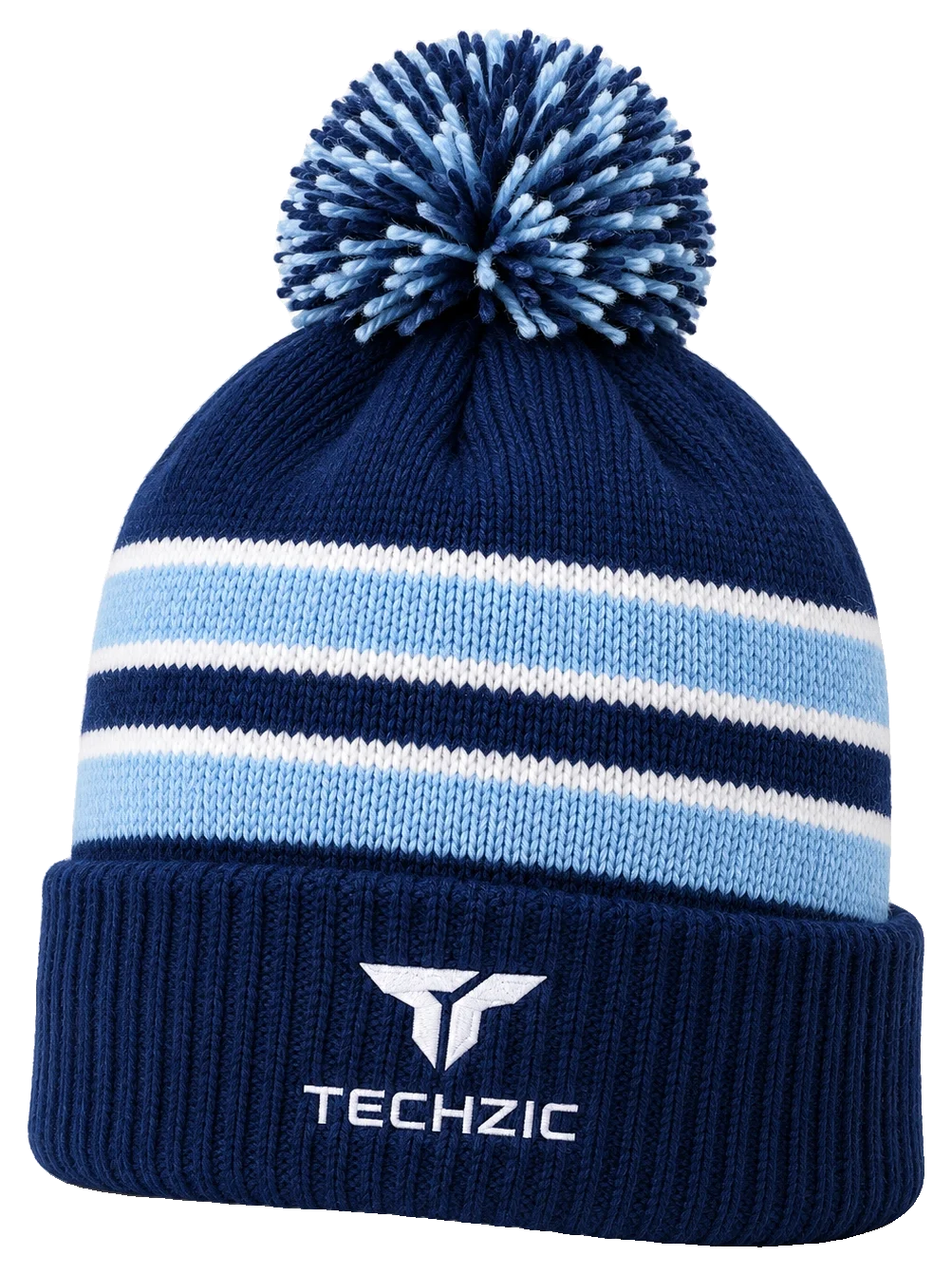 TECHZIC Custom Knit Pom Beanie 2414 - Custom Knit Beanies by TECHZIC