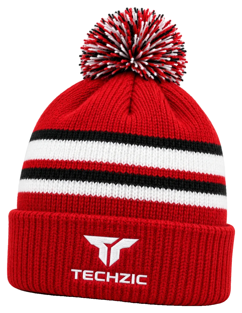 TECHZIC Custom Knit Pom Beanie 2418 - Custom Knit Beanies by TECHZIC