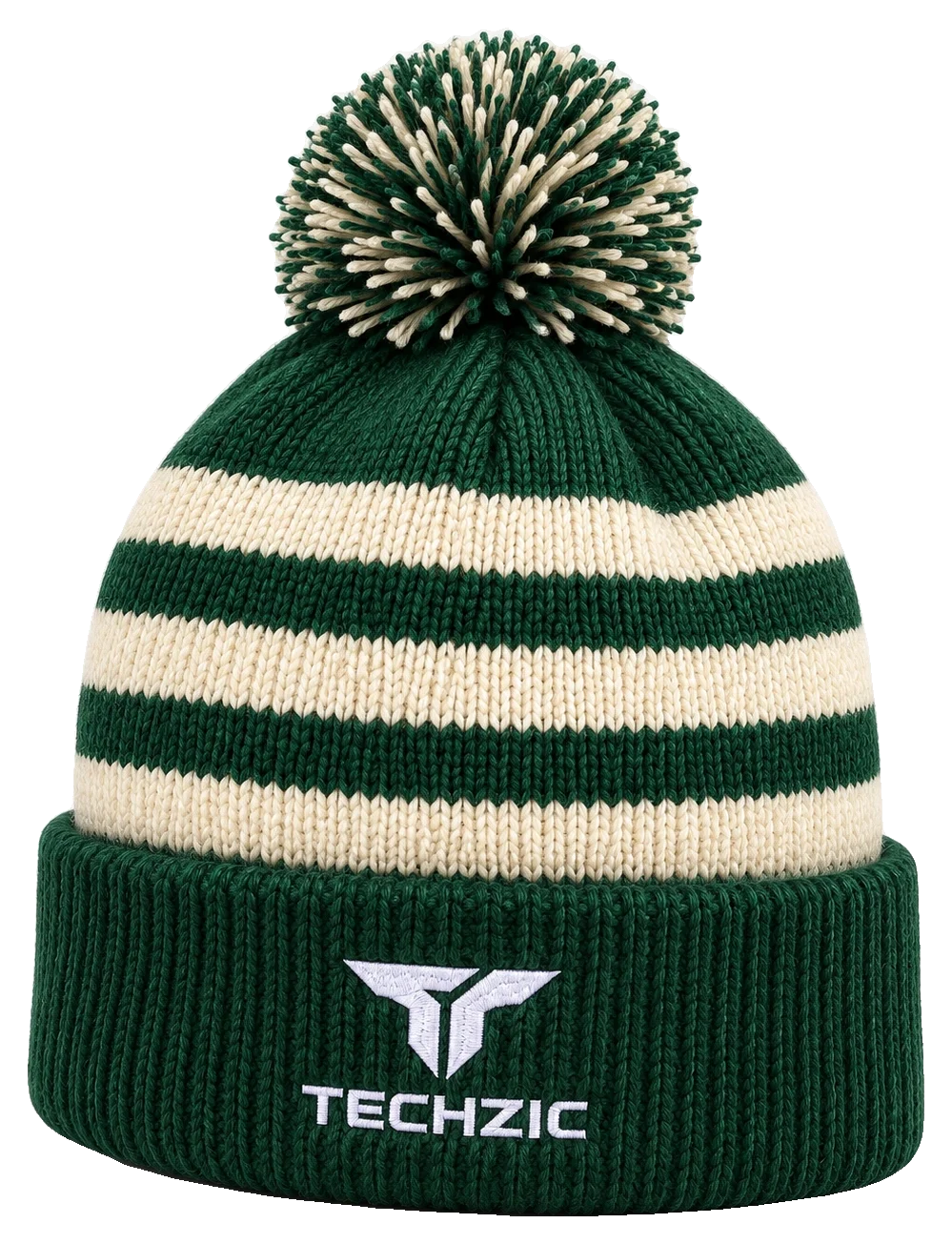 TECHZIC Custom Knit Pom Beanie 2426 - Custom Knit Beanies by TECHZIC