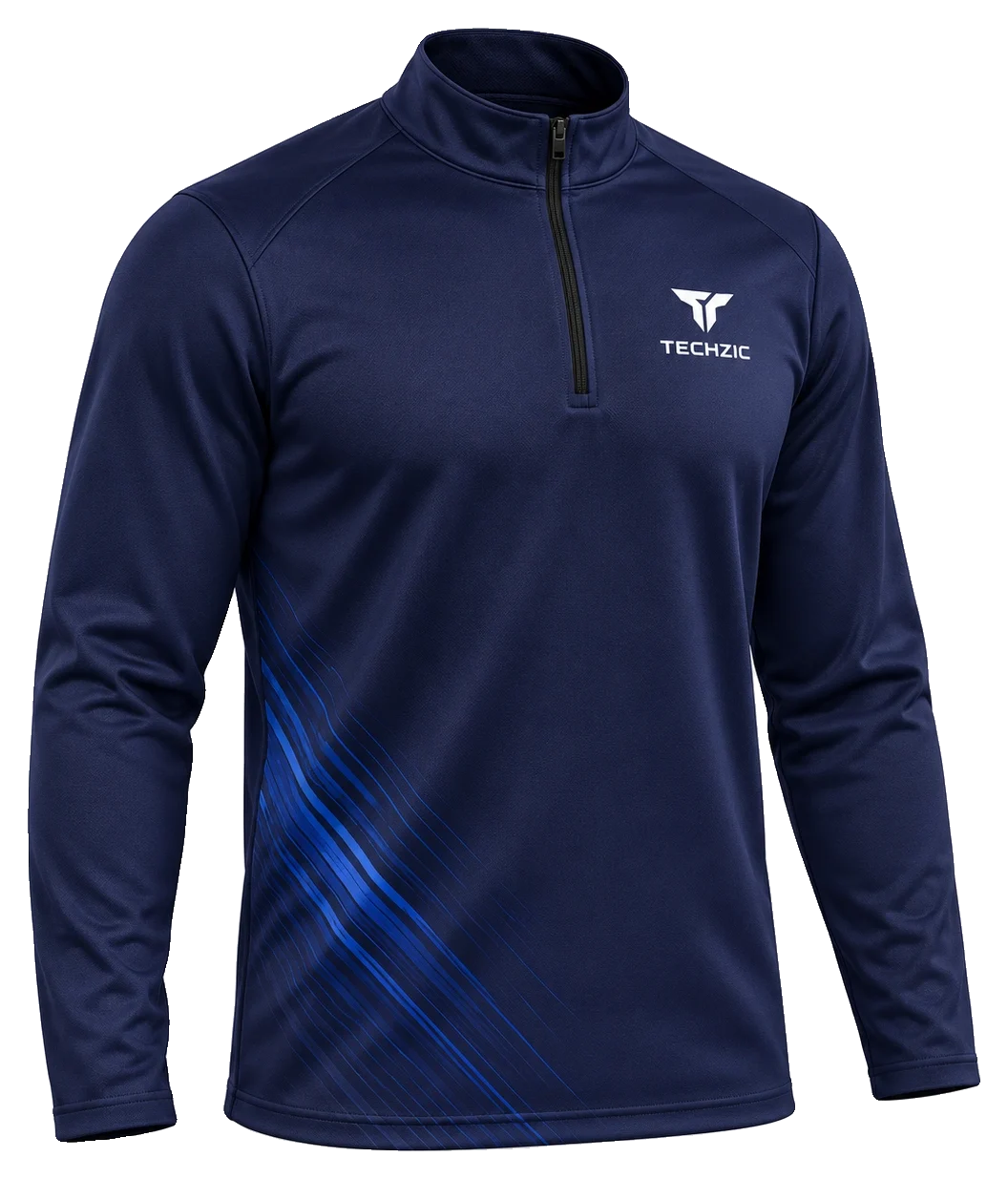 TECHZIC Custom Quarter-Zip Sweatshirt - Quarter-Zip Tops by TECHZIC