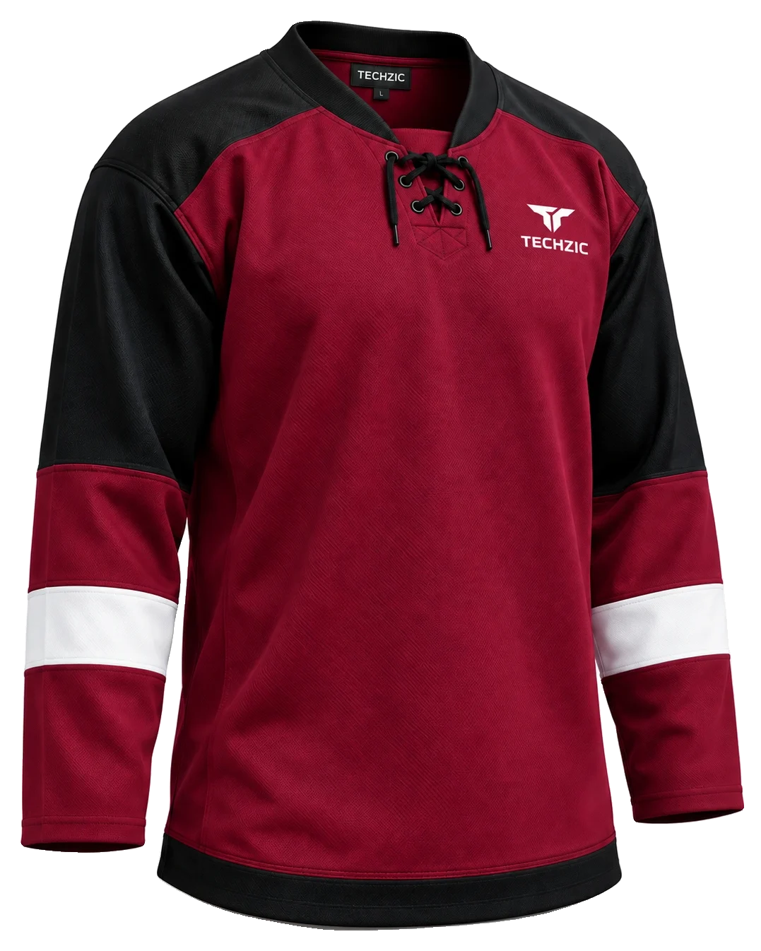 TECHZIC Heritage Hockey Jersey — Burgundy - Ice Hockey Jerseys by TECHZIC