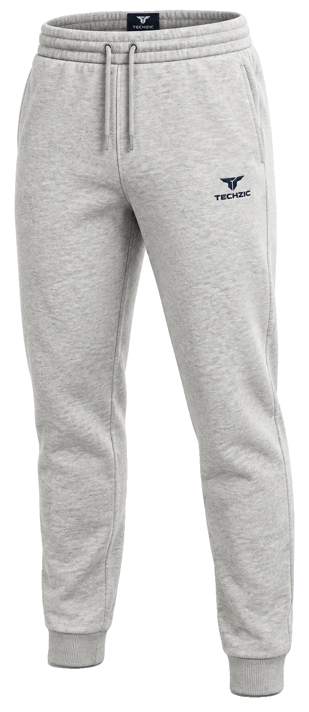TECHZIC Fleece Joggers — Heather Grey - Joggers by TECHZIC