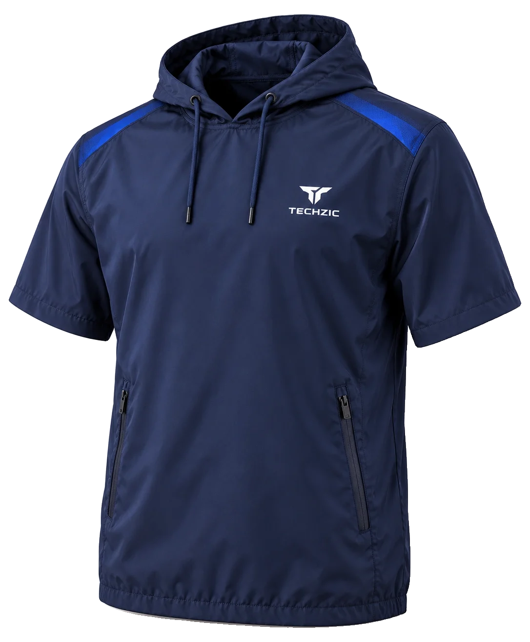 TECHZIC Short-Sleeve Pullover Hooded Training Shell - Training Shells by TECHZIC