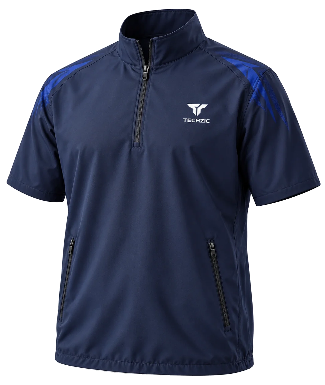 TECHZIC Short-Sleeve Quarter-Zip Training Shell - Training Shells by TECHZIC