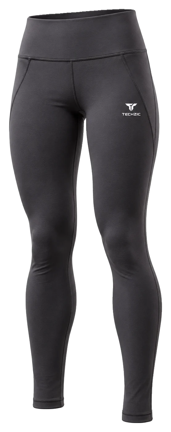 TECHZIC High-Waist Charcoal Leggings - Leggings by TECHZIC