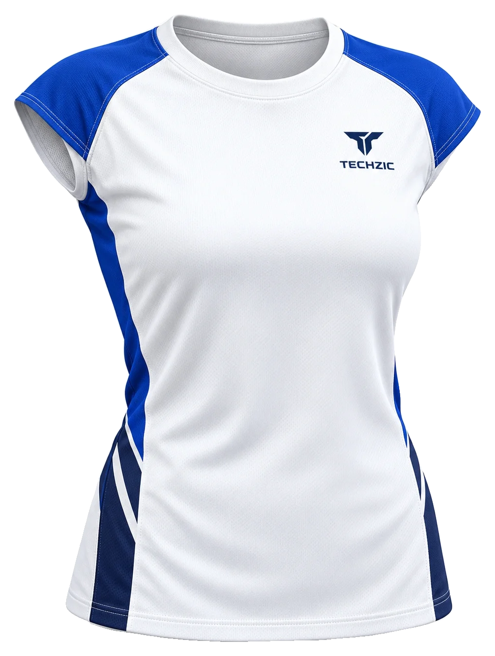 TECHZIC Cap-Sleeve Crew Volleyball Jersey - Volleyball Jerseys by TECHZIC