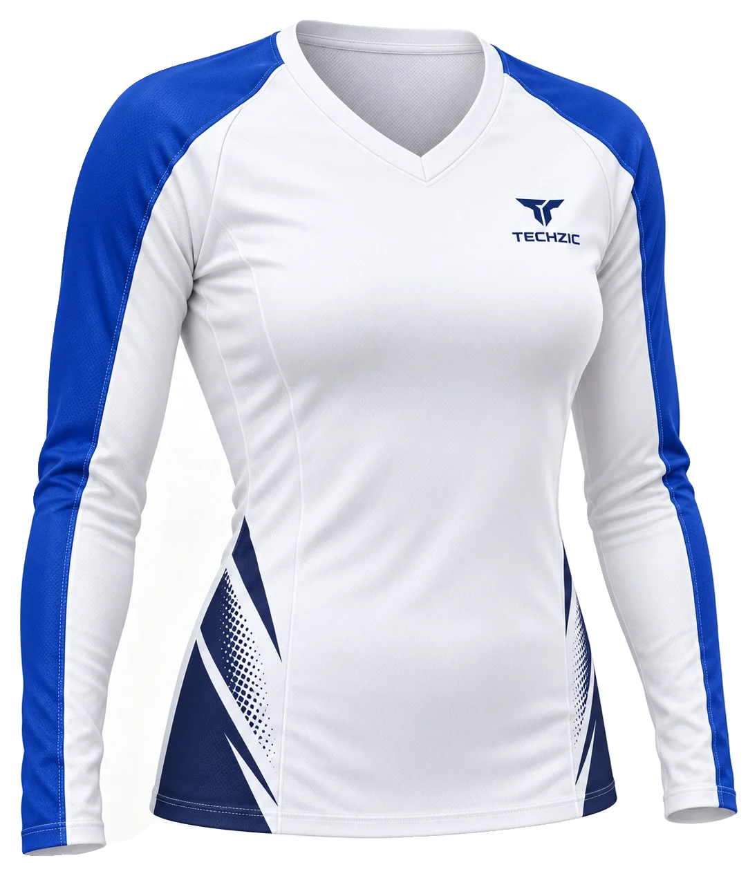 TECHZIC Long-Sleeve V-Neck Compression Jersey - Compression Tops by TECHZIC
