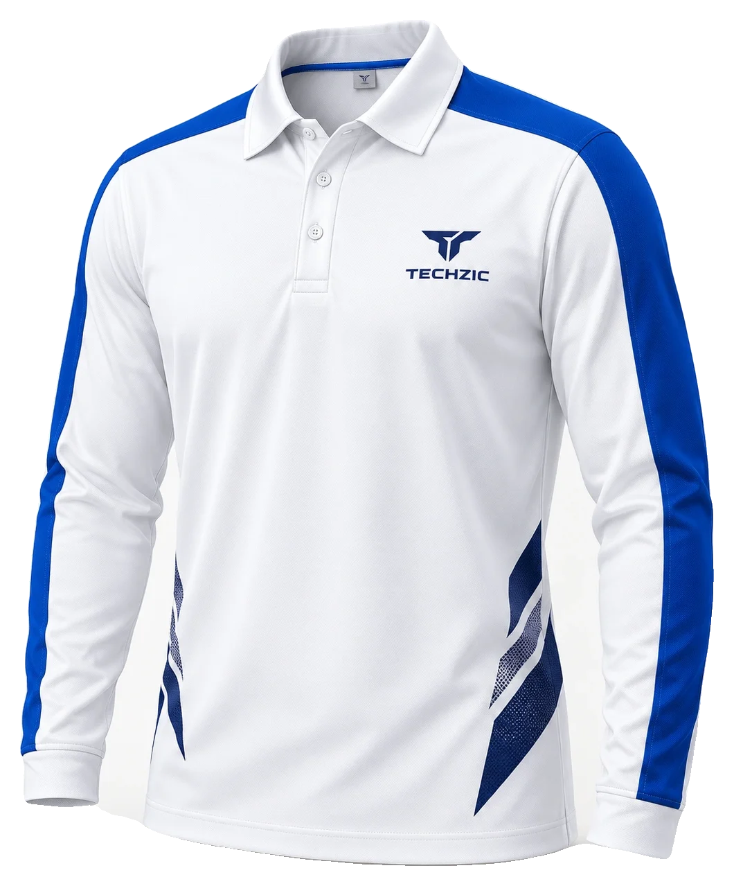 TECHZIC Long-Sleeve Three-Button Polo - Polo Shirts by TECHZIC